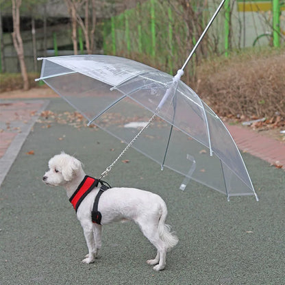 New Pet Umbrella Leash Rainproof Snowproof Dog Umbrella Leash for Small Dogs Adjustable Doggy Umbrella